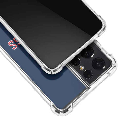 University of Mississippi Ole Miss Blue Galaxy S21 Ultra 5G Clear Case